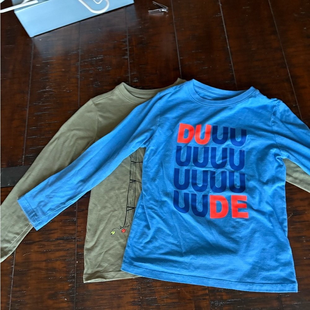 Blue and Olive Kids Long Sleeve Shirts Bundle